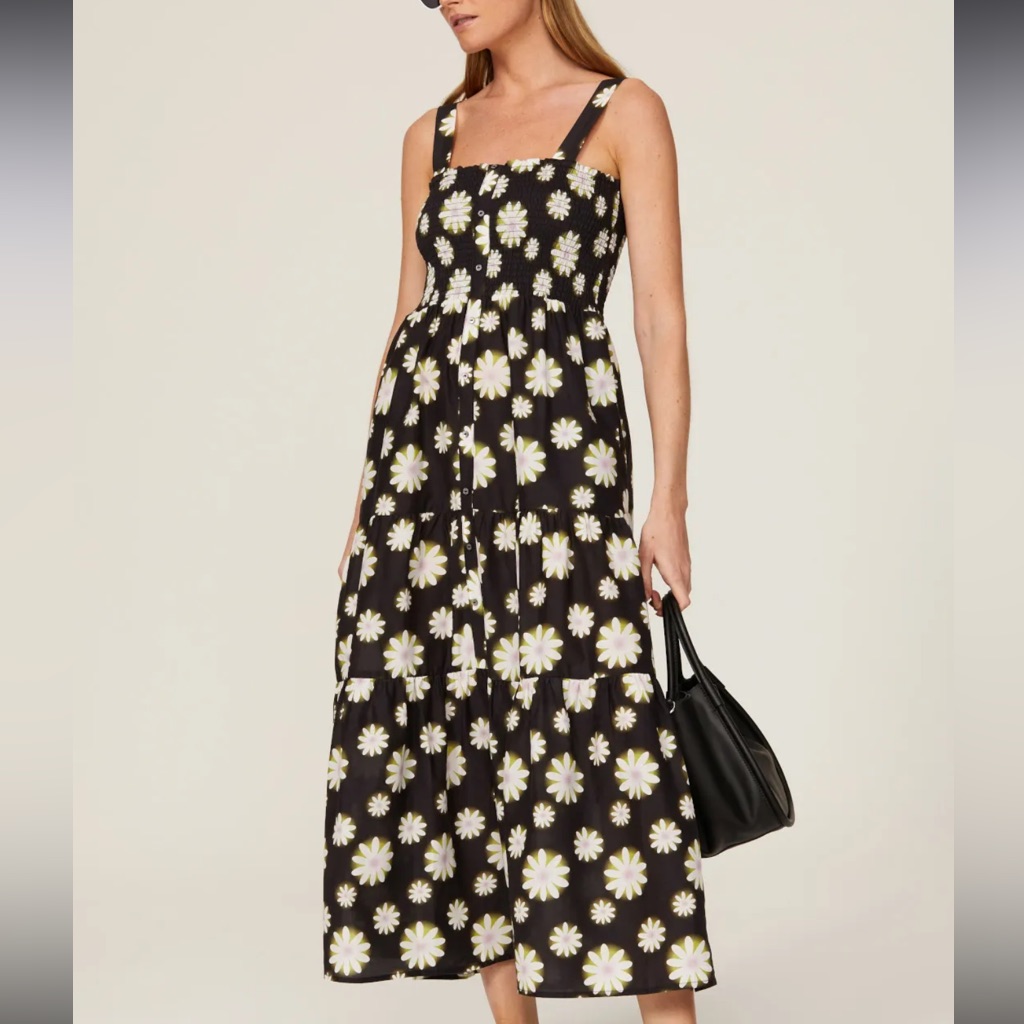 Nicole Miller Hazy Daisy Tiered Dress